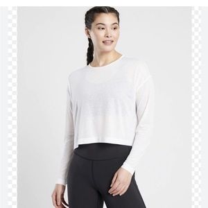 Athleta Vapor Long Sleeve top White XS